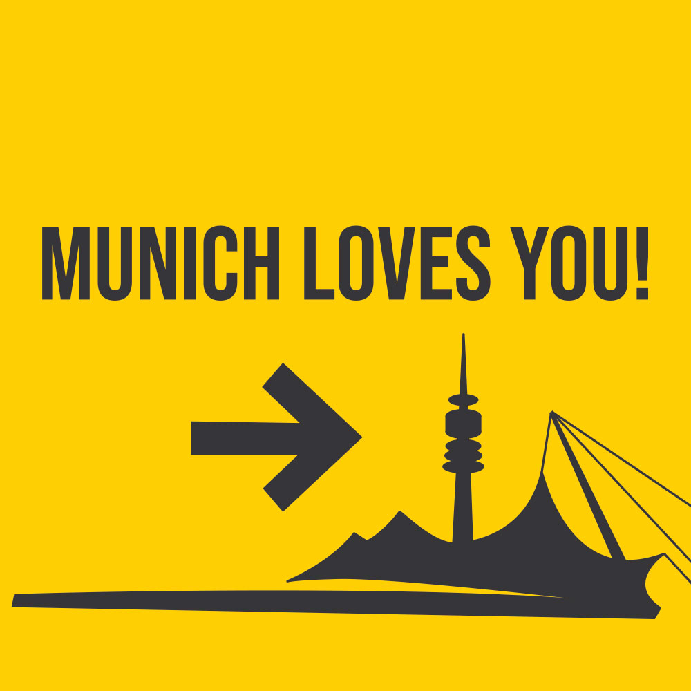 Munich loves you Grafik